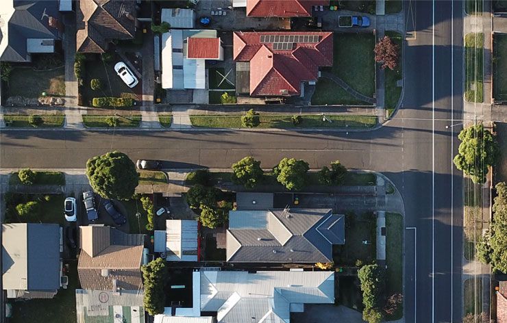 Ariel View of Neighborhood