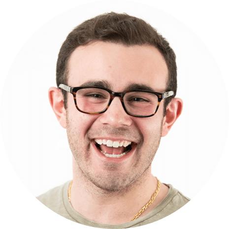 Man Wearing Glasses Laughing