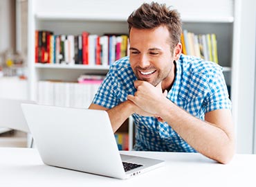 Gentleman on Laptop