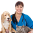 Female Vet with Dog and Cat 1
